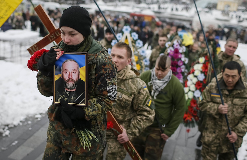 Funeral ceremony for Ukrainian serviceman