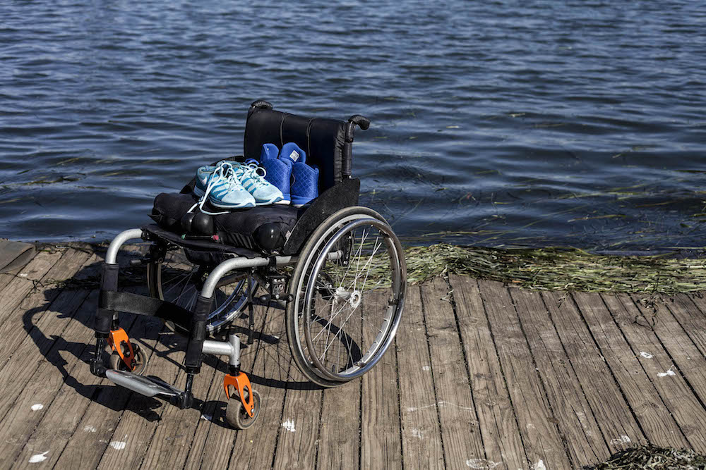 Paralympic rower's wheelchair